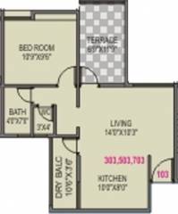 DS Srushti (1BHK+1T (658 sq ft) 658 sq ft) DS Srushti (1BHK+1T (658 sq ft) 658 sq ft)