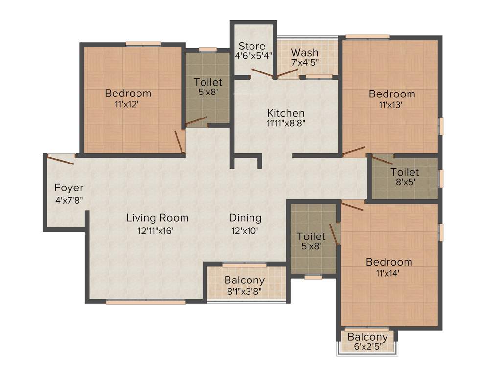 Vinayak The Banyan Tree (3BHK+3T (2,300 sq ft) 2300 sq ft)