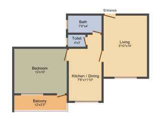 Chhajed Orange Habitat (1BHK+1T (575 sq ft) 575 sq ft)