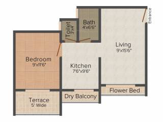 Ameya Homes And Infra Yashwant Vaibhav (1BHK+1T (600 sq ft) 600 sq ft)