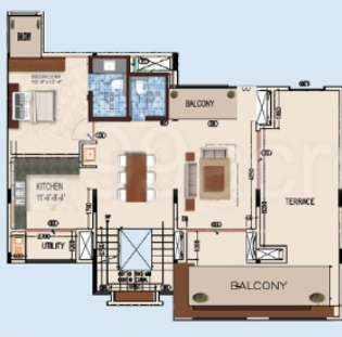  residency park Floor Plan Lower Level Duplex Plan