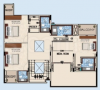 residency-park Floor Plan Upper Level Duplex Plan