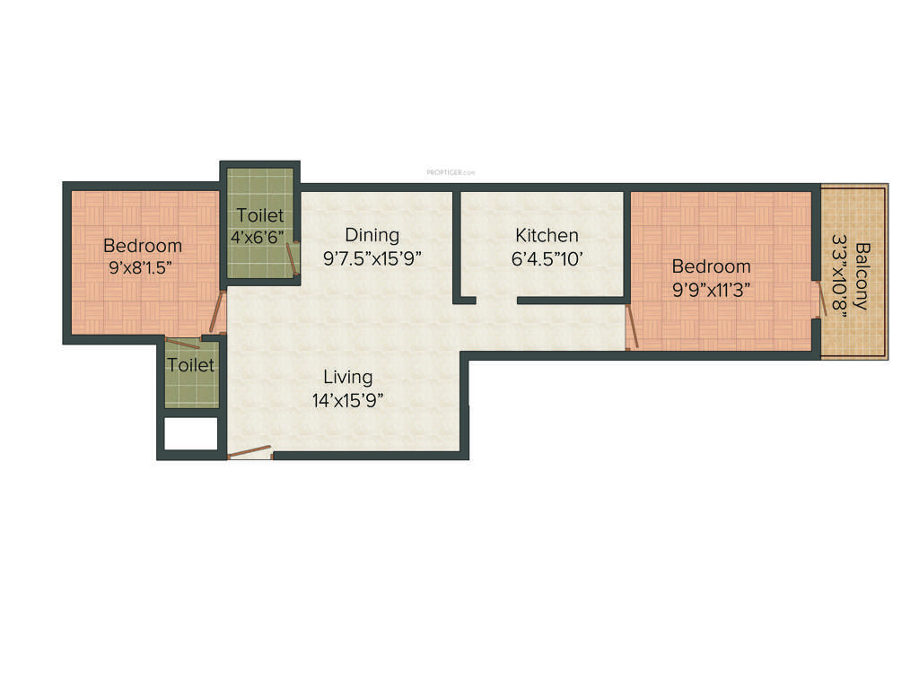Srishas Kamakshi (2BHK+2T (780 sq ft) 780 sq ft)