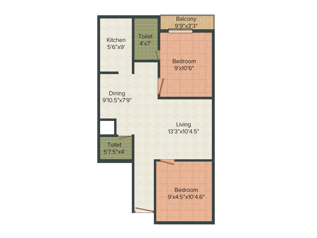 Srishas Kamakshi (2BHK+2T (795 sq ft) 795 sq ft)
