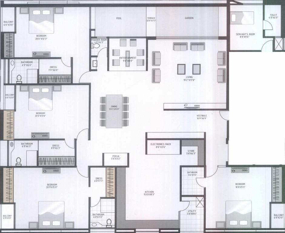 Northway Signature Towers (4BHK+4T (5,475 sq ft) + Servant Room 5475 sq ft) Northway Signature Towers (4BHK+4T (5,475 sq ft) + Servant Room 5475 sq ft)