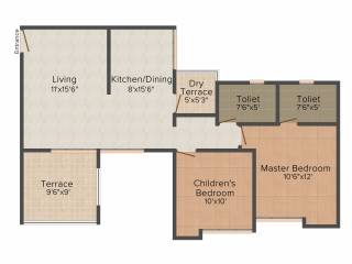 Arihant Suda Suman (2BHK+2T (1,079 sq ft) 1079 sq ft)