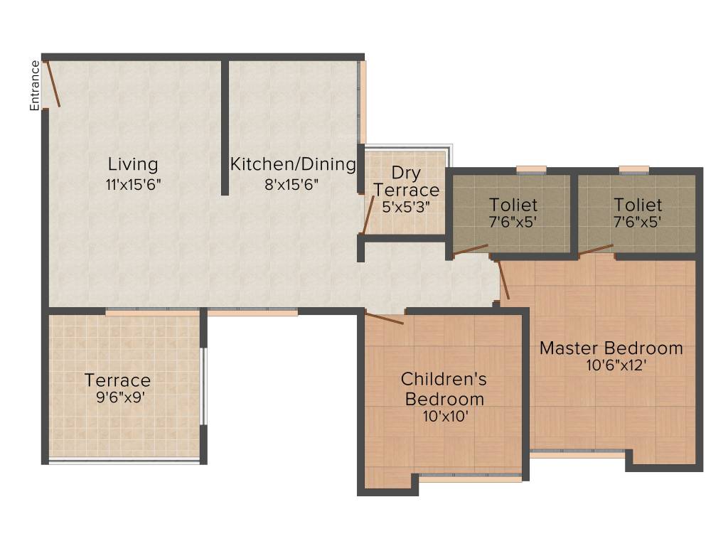 Arihant Suda Suman (2BHK+2T (1,079 sq ft) 1079 sq ft)