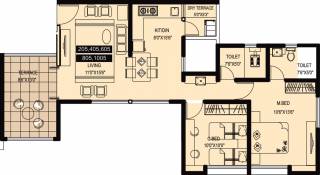 Arihant Suda Suman (2BHK+2T (1,106 sq ft) 1106 sq ft)