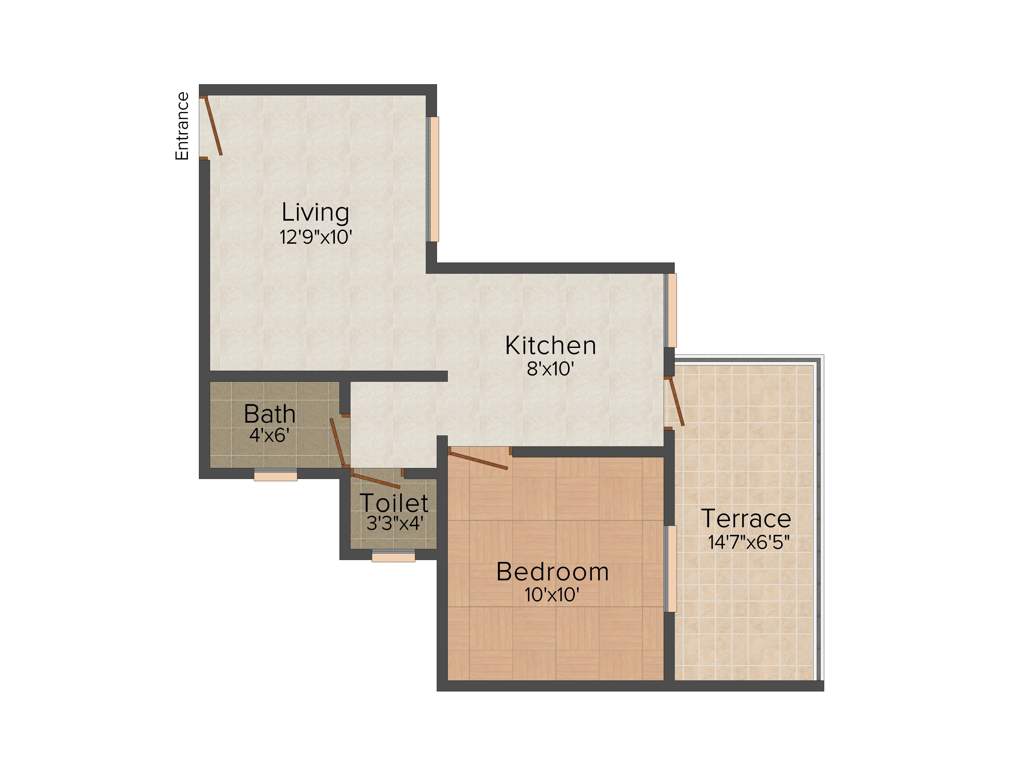 Delight Eco Park (1BHK+1T (615 sq ft) 615 sq ft)