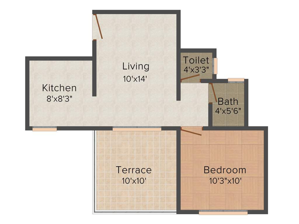 Prime Utsav Home (1BHK+1T (618 sq ft) 618 sq ft)