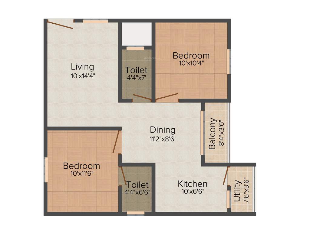 Celebrity Square (2BHK+2T (868 sq ft) 868 sq ft)