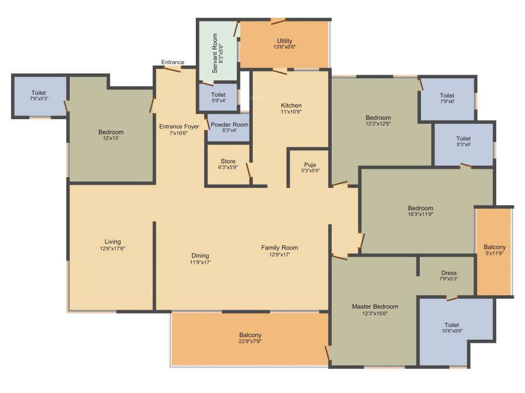 Adani Water Lily (4BHK+5T (3,780 sq ft) + Servant Room 3780 sq ft) Adani Water Lily (4BHK+5T (3,780 sq ft) + Servant Room 3780 sq ft)