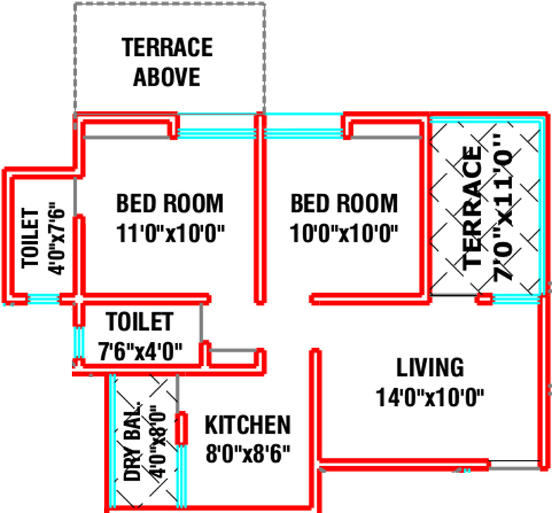 RSG Durvankur Residency (2BHK+2T (856 sq ft) 856 sq ft) RSG Durvankur Residency (2BHK+2T (856 sq ft) 856 sq ft)