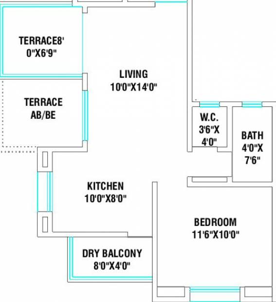 RSG Durvankur Residency (1BHK+1T (675 sq ft) 675 sq ft)