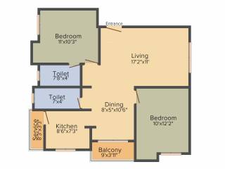 Priya Sun Shine Apartment (2BHK+2T (1,037 sq ft) 1037 sq ft) Priya Sun Shine Apartment (2BHK+2T (1,037 sq ft) 1037 sq ft)