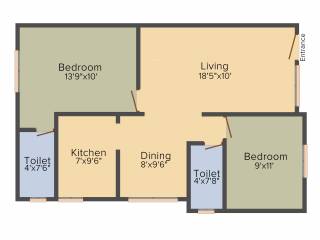 Priya Sun Shine Apartment (2BHK+2T (985 sq ft) 985 sq ft) Priya Sun Shine Apartment (2BHK+2T (985 sq ft) 985 sq ft)
