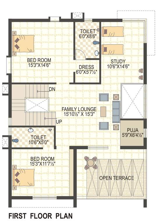  richmond villas Floor Plan First Floor Plan