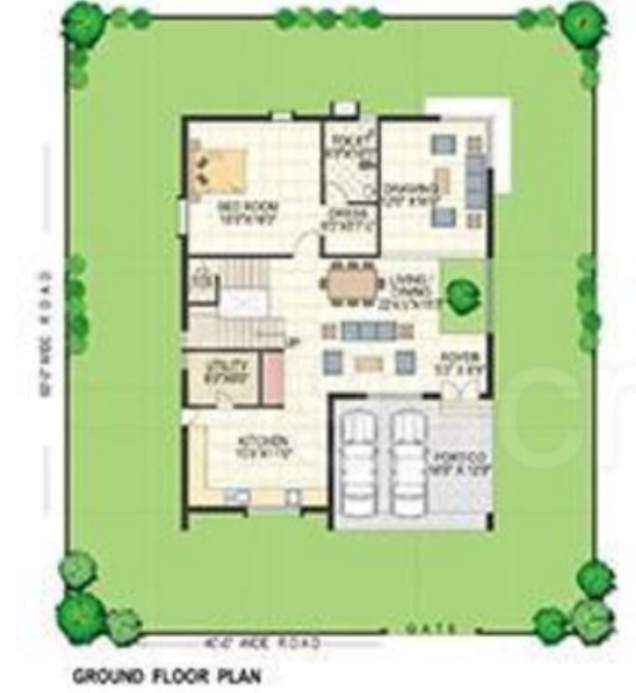  richmond villas Floor Plan Ground Floor Plan
