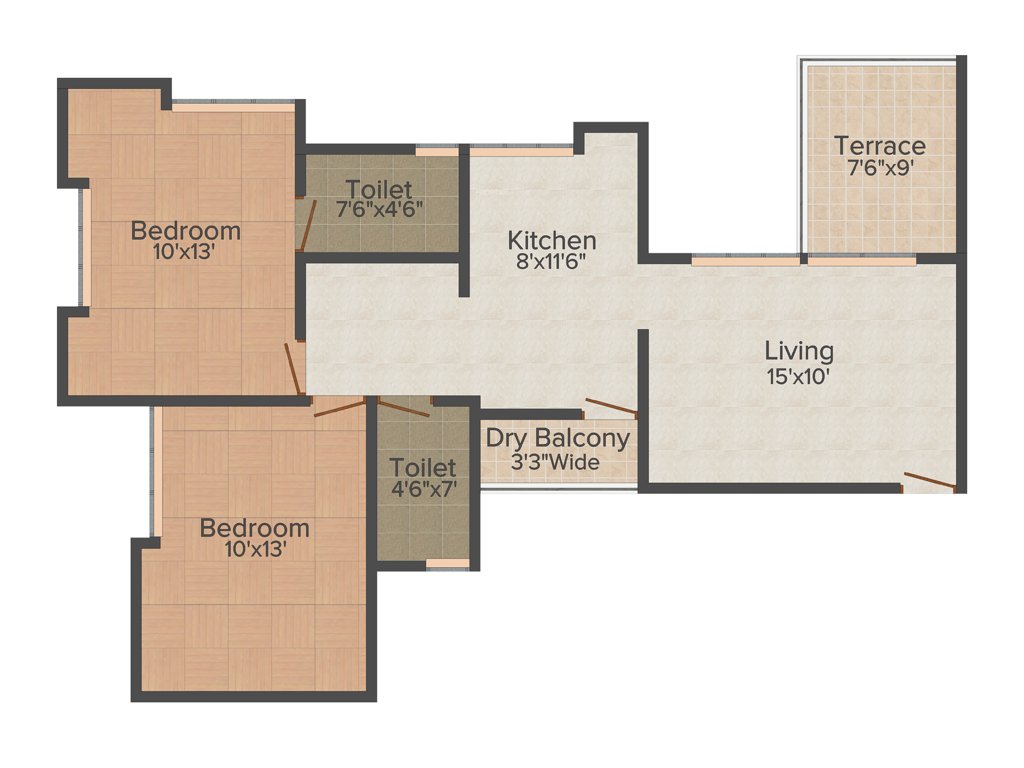 Balaji Kanchanpuram (2BHK+2T (927 sq ft) 927 sq ft)