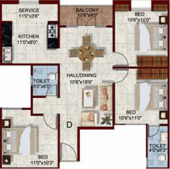 Gowtham Housing ABC Avenue (3BHK+2T (1,110 sq ft) 1110 sq ft) Gowtham Housing ABC Avenue (3BHK+2T (1,110 sq ft) 1110 sq ft)