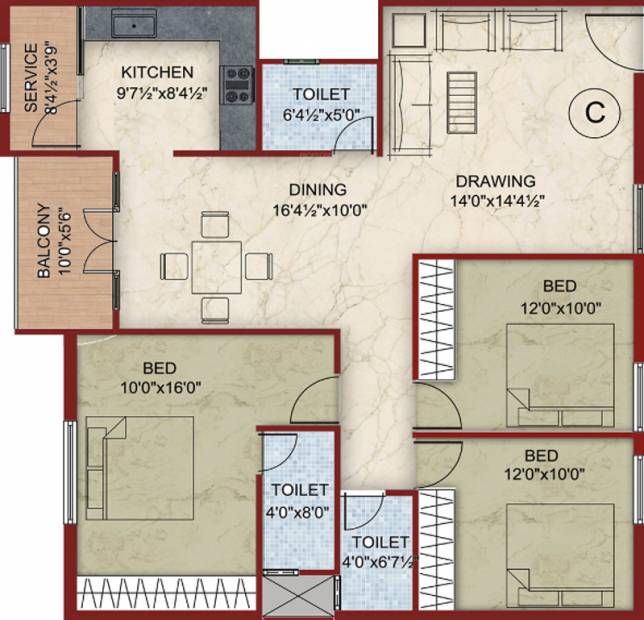 Gowtham Housing ABC Avenue (3BHK+3T (1,440 sq ft) 1440 sq ft)