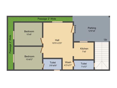 Nellai Enatiya (2BHK+2T (660 sq ft) 660 sq ft)