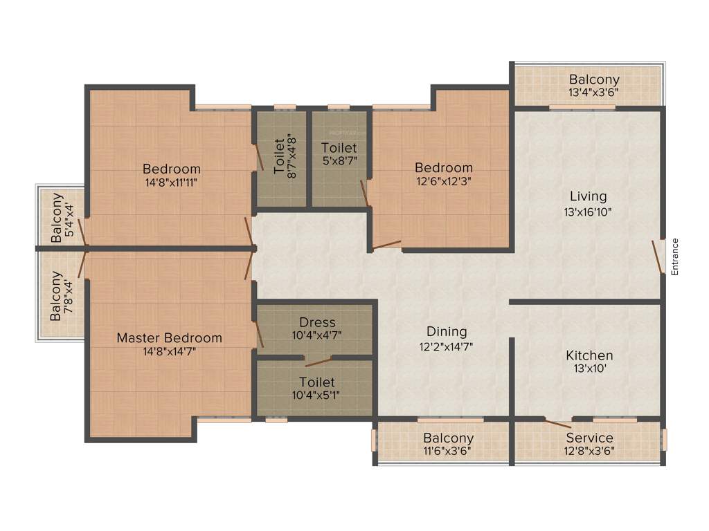 Trisquare Kamal (3BHK+3T (2,010 sq ft) 2010 sq ft)