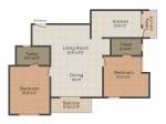 Trisquare Vedha (2BHK+2T (1,055 sq ft) 1055 sq ft)