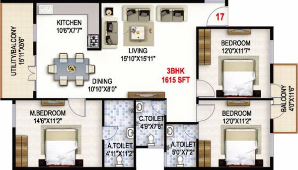 Durga Durga Nivas (3BHK+3T (1,615 sq ft) 1615 sq ft) Durga Durga Nivas (3BHK+3T (1,615 sq ft) 1615 sq ft)
