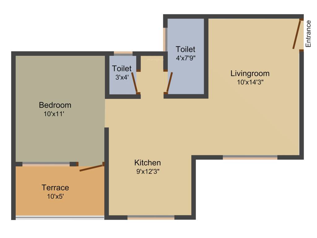 RK Aromatic Breeze (1BHK+1T (620 sq ft) 620 sq ft)