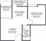 Sigma Centuria (1BHK+1T (557 sq ft) 557 sq ft)