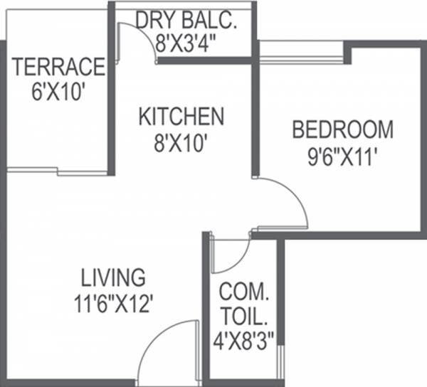 Sigma Centuria (1BHK+1T (557 sq ft) 557 sq ft) Sigma Centuria (1BHK+1T (557 sq ft) 557 sq ft)