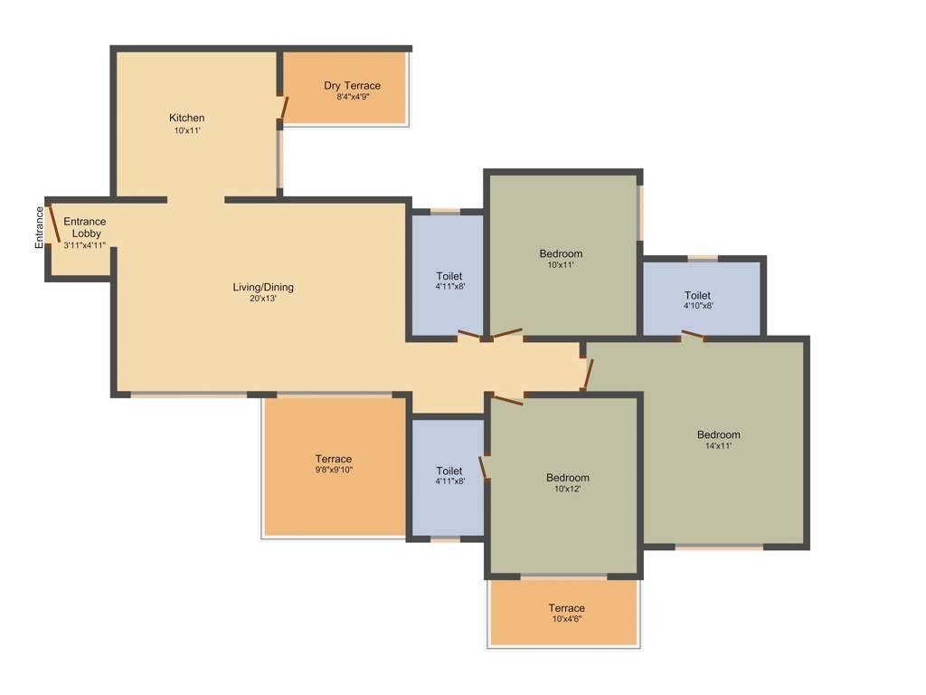 Yuvraj Rajgruhi Residency (3BHK+3T (1,589 sq ft) 1589 sq ft)