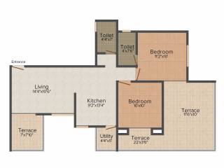 Muktaa Ram Srushti (2BHK+2T (1,085 sq ft) 1085 sq ft) Muktaa Ram Srushti (2BHK+2T (1,085 sq ft) 1085 sq ft)