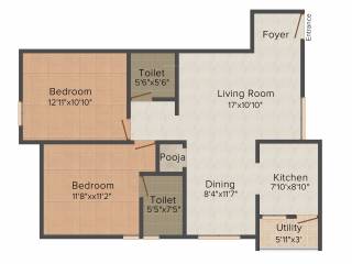 Laavanya DCM Samarpana (2BHK+2T (1,154 sq ft) 1154 sq ft)