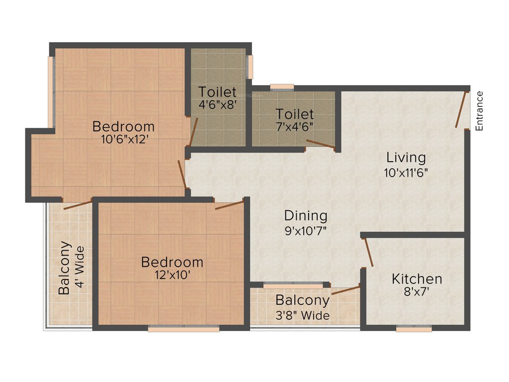 Surekha Vatika (2BHK+2T (930 sq ft) 930 sq ft)