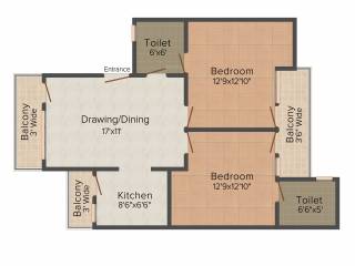 Vision Amari Greens (2BHK+1T (820 sq ft) 820 sq ft)