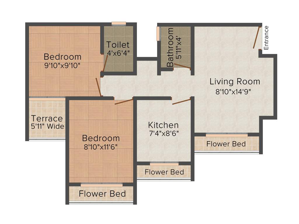 Vastusankalp Punyodaya Rio (2BHK+2T (891 sq ft) 891 sq ft)