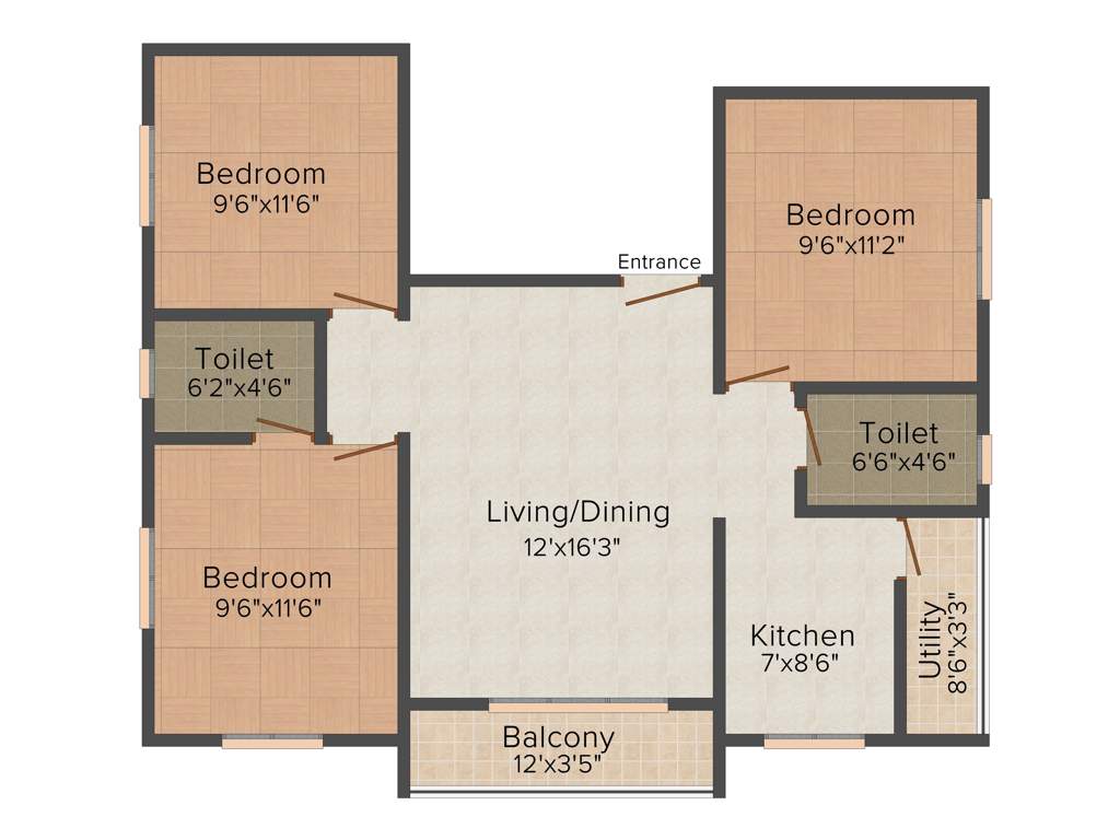 Arjun Amittheru (3BHK+2T (1,000 sq ft) 1000 sq ft)