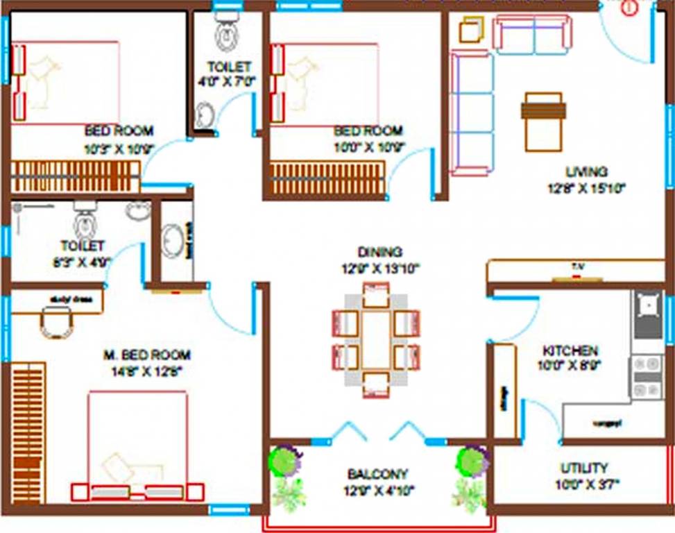 Snigdha Ira (3BHK+2T (1,475 sq ft) 1475 sq ft)