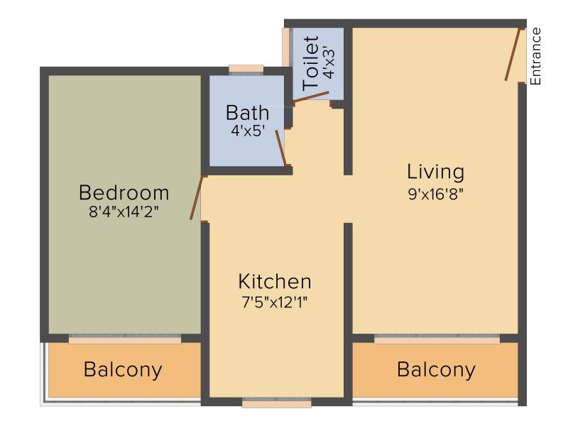 Lok Housing (1BHK+1T (620 sq ft) 620 sq ft)