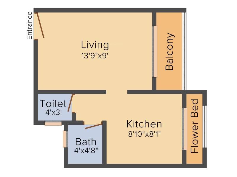 Lok Housing (1BHK+1T (375 sq ft) 375 sq ft)