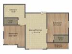 MS MM Manasarovar Phase 5 (2BHK+2T (1,105 sq ft) 1105 sq ft)