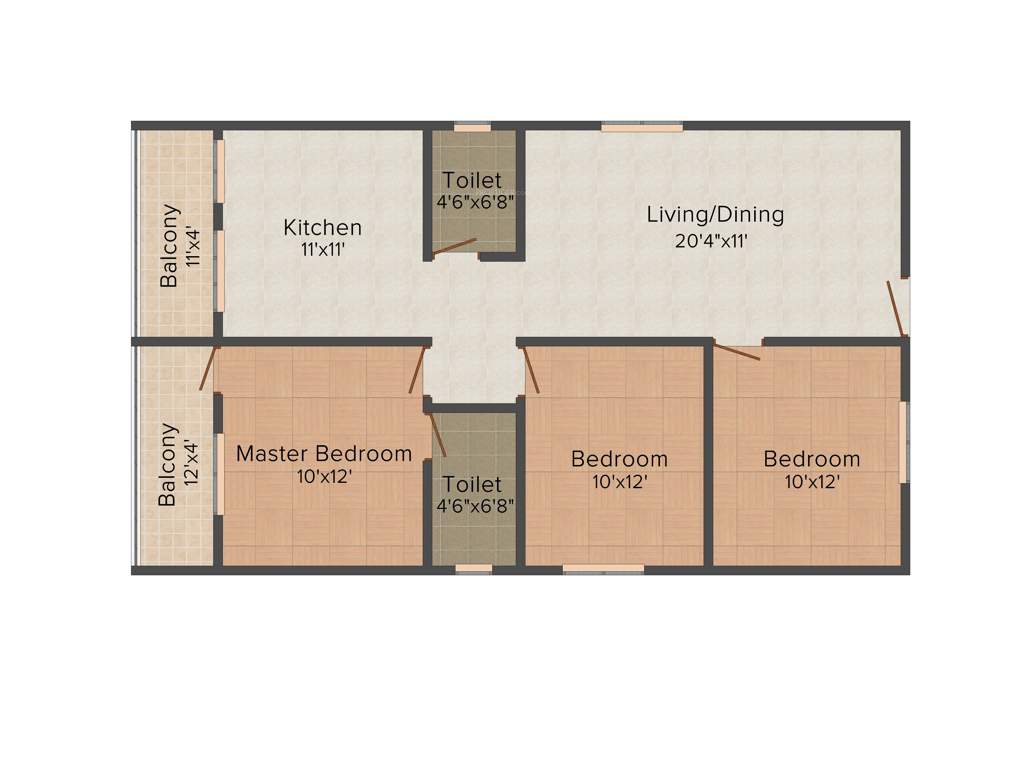 DS DSMAX SANGAM (3BHK+2T (1,389 sq ft) 1389 sq ft)