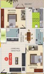 VH Royal Mist (2BHK+2T (1,165 sq ft) 1165 sq ft)