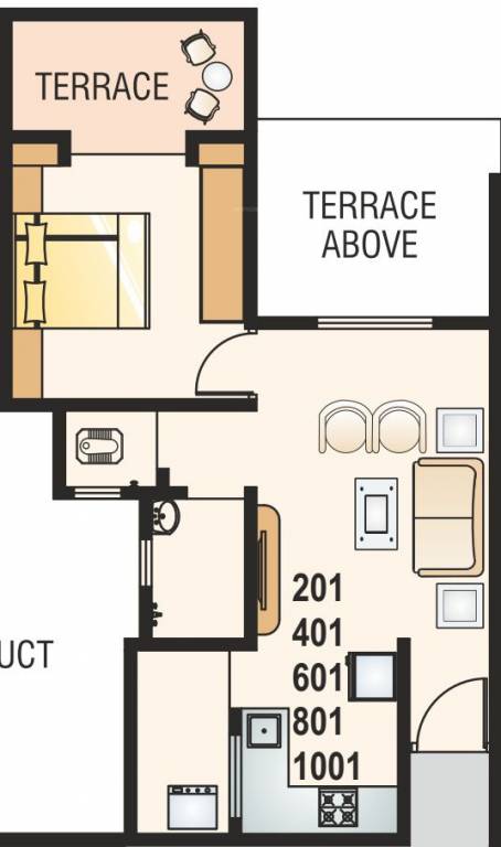 Maple Sai Krupa Residency (1BHK+1T (622 sq ft) 622 sq ft) Maple Sai Krupa Residency (1BHK+1T (622 sq ft) 622 sq ft)
