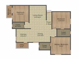 Live ADL Sunshine (3BHK+3T (1,561 sq ft) 1561 sq ft)