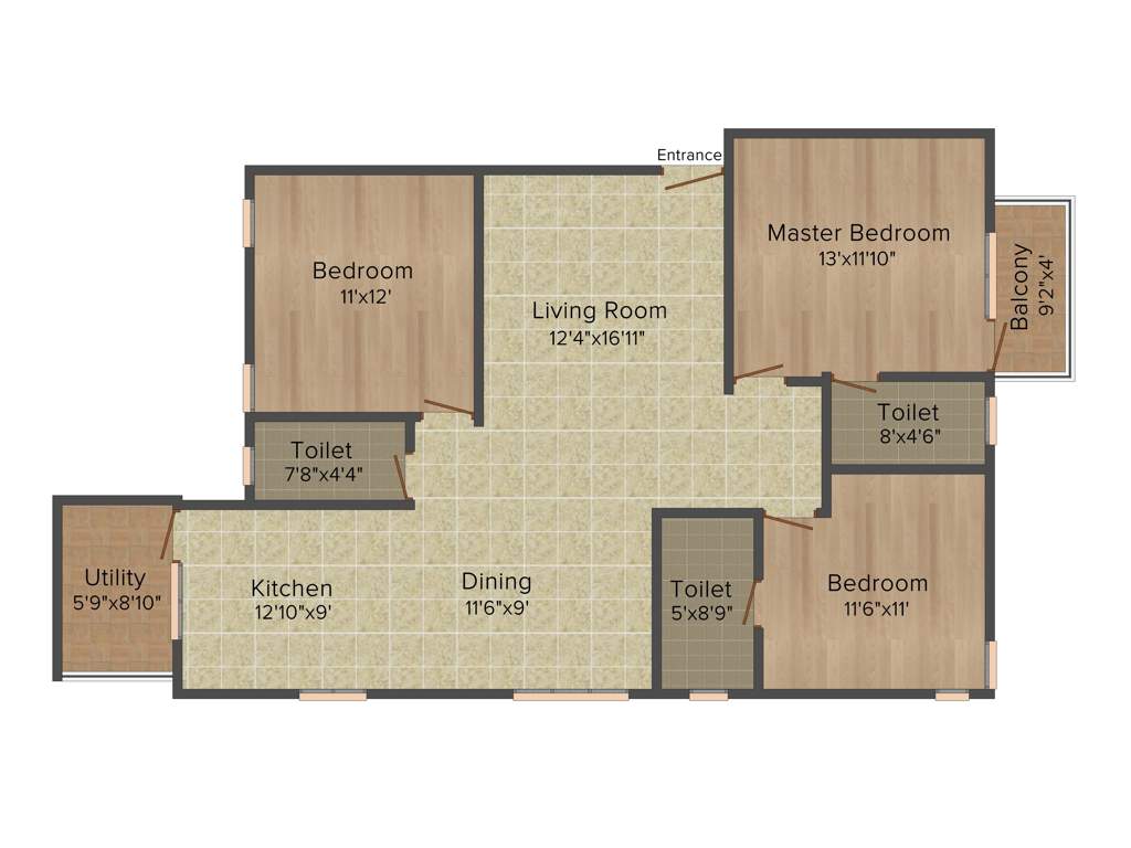 Live ADL Sunshine (3BHK+3T (1,407 sq ft) 1407 sq ft)