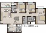 Sobha Isle (3BHK+3T (1,852 sq ft) 1852 sq ft)