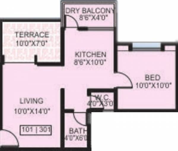 Agrawal Post Lakeside (1BHK+1T (645 sq ft) 645 sq ft)